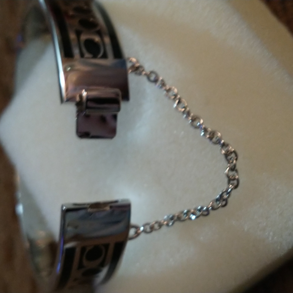 Coach silver and black cuff bracelet - Picture 3 of 5